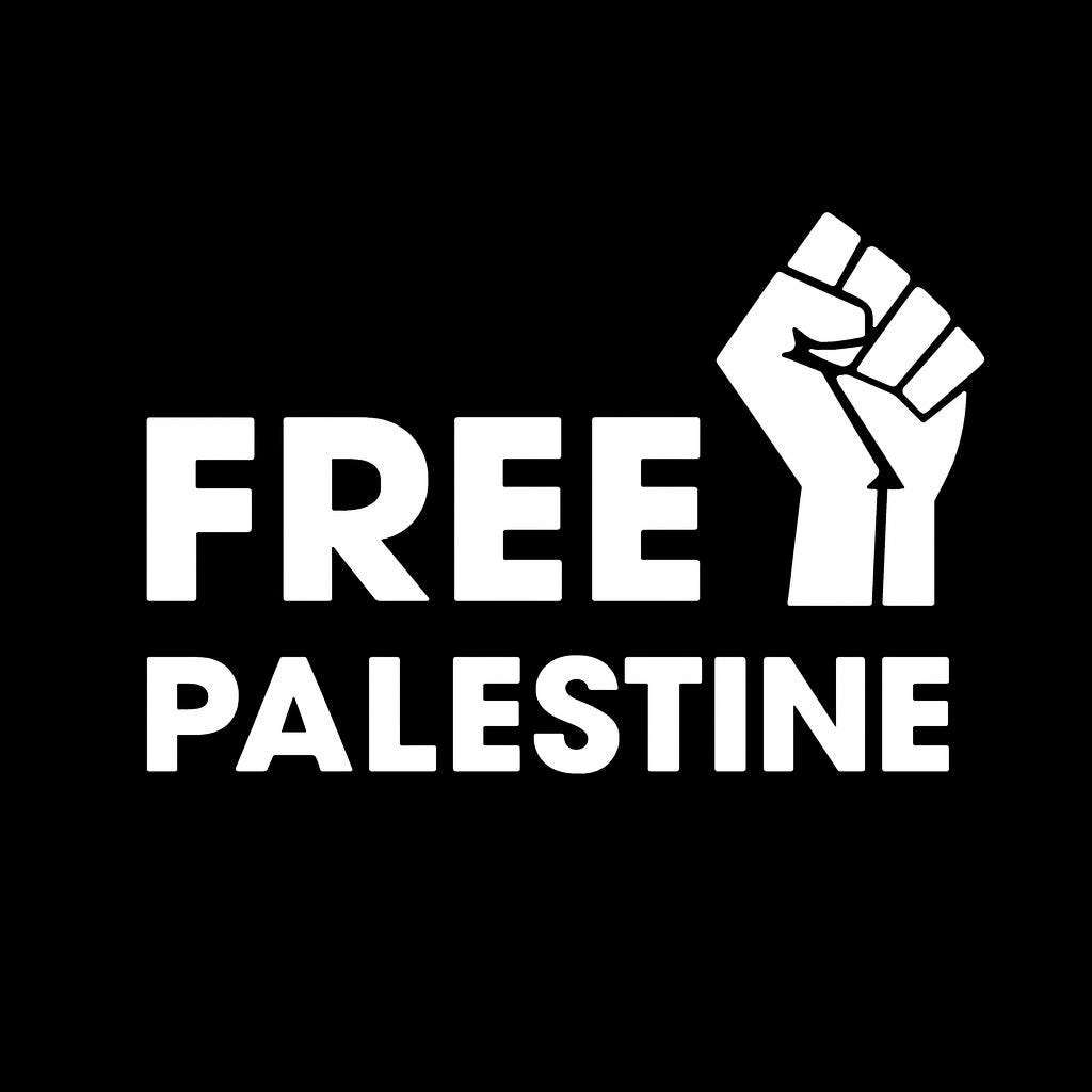 2 x FREE PALESTINE Bumper Sticker / Car Sticker (Decal) 4" or 5" WIDTH (Permanent Vinyl)