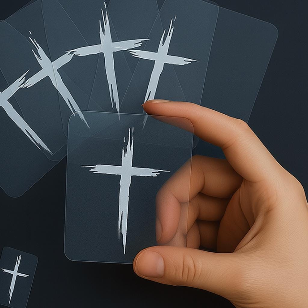 5 PACK distressed christian cross decal, rustic faith sticker, religious car window decal, christian faith symbol sticker, church decal