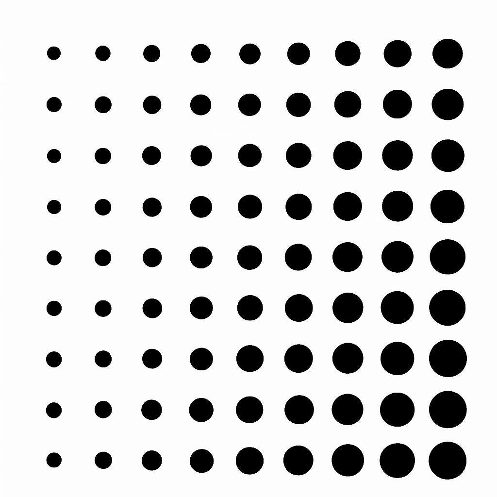 Black Polka Dot Stickers SET of 2mm to 10mm