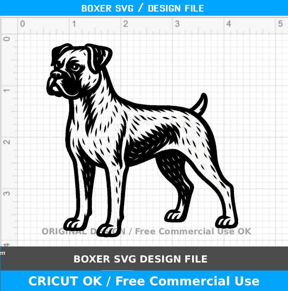 Boxer dog SVG / Free Commercial Use OK / svg boxer side view / cricut silhouette cutting file for shirts mugs wood crafts home décor