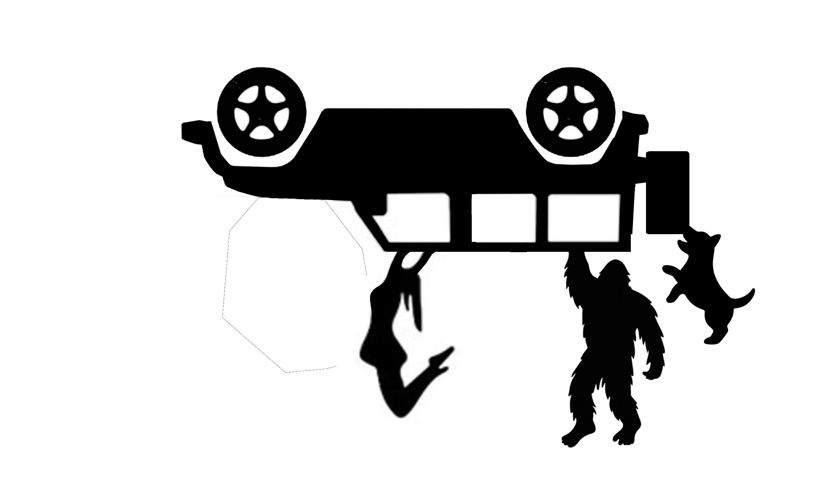 Custom order, 4 door, girl, bigfoot, a dog (choose your breed)