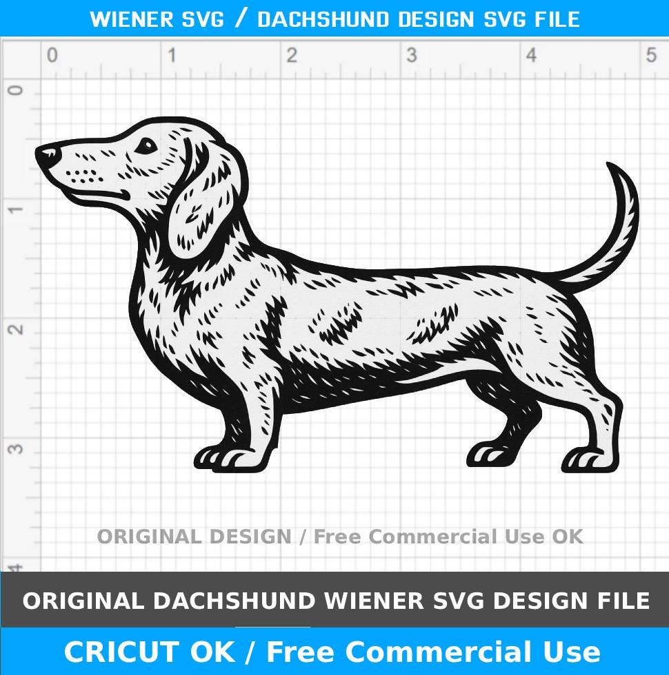 Dachshund svg file, Wiener svg dog body silhouette, for cricut / silhouette cutting design, dog svg for t shirts / free commercial use