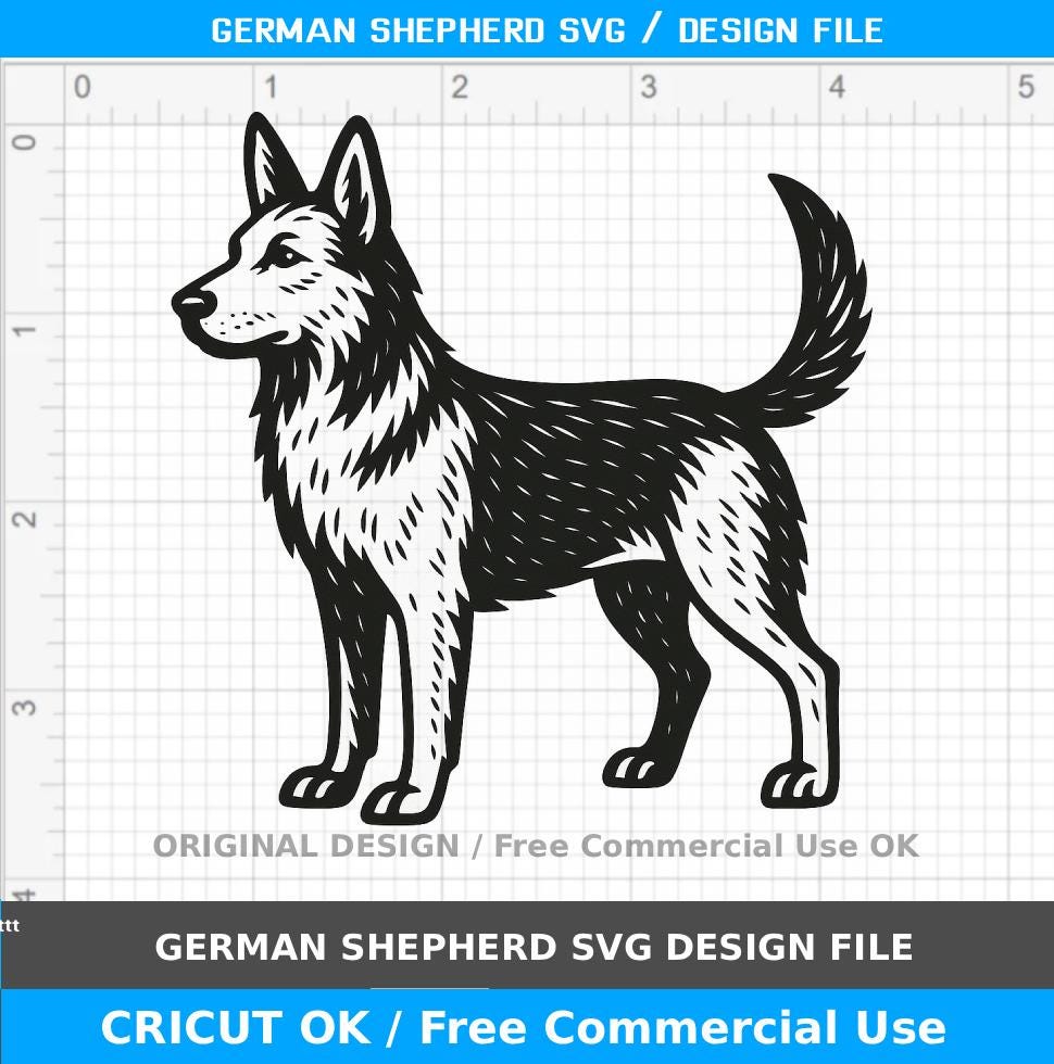 German Shepherd SVG / png, dog side view silhouette, cricut silhouette cutting file, pet svg, crafts, wood burning (free commercial use)