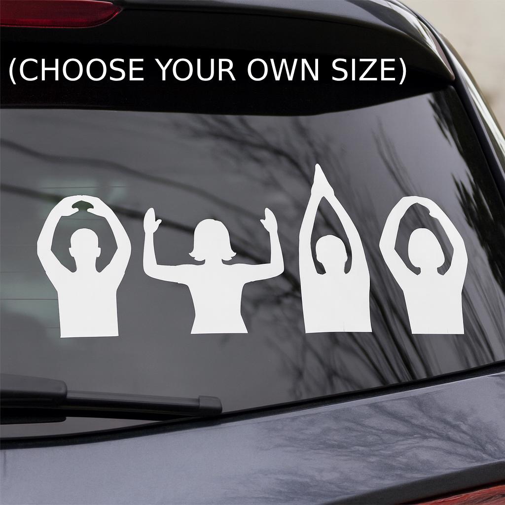 O-H-I-O, Ohio Arm Sign Sticker, Decal, Car Window, Window Decal, Window Sticker