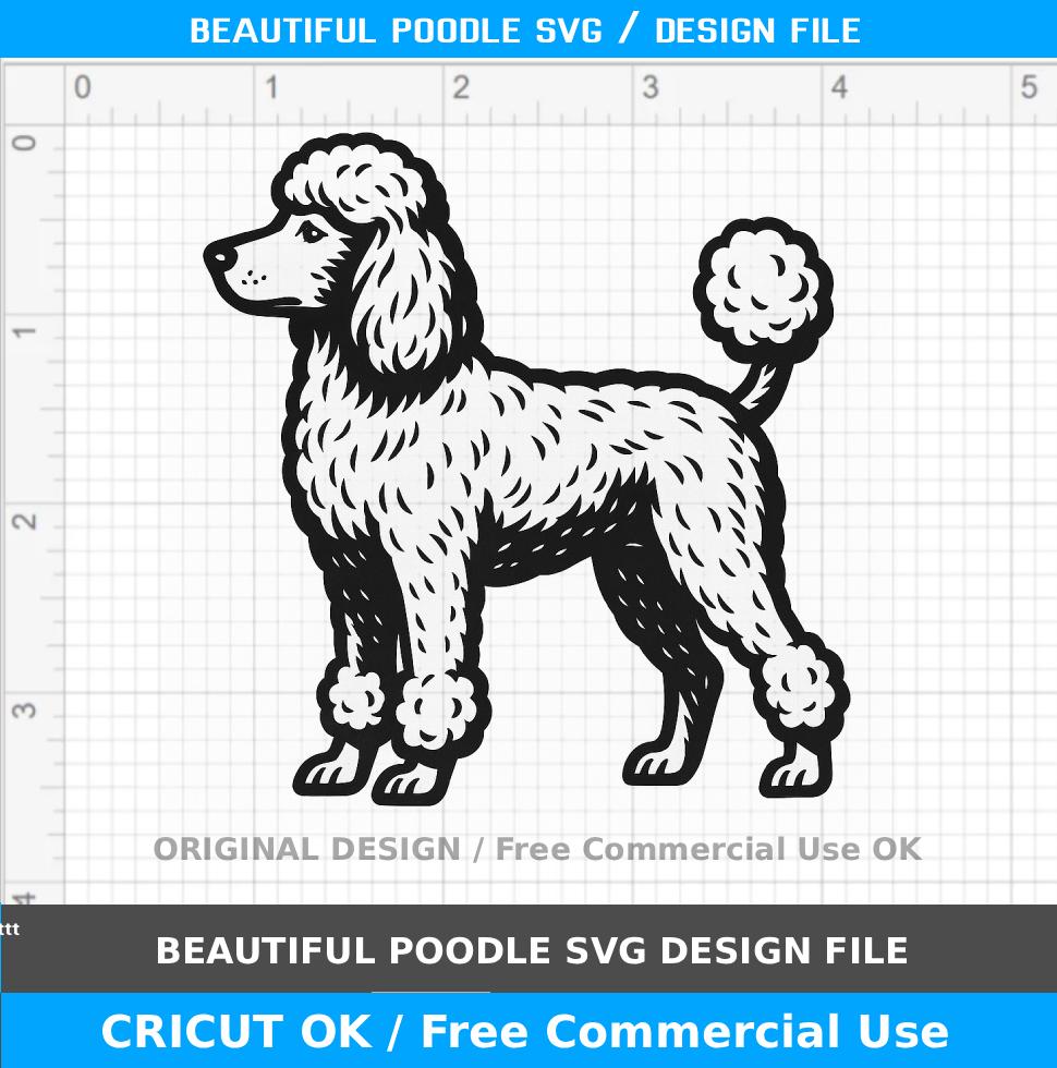 Poodle SVG / High-quality / Professionally-designed / Crafts file / Beautiful poodle / design / Instant Download (Free Commercial Use)