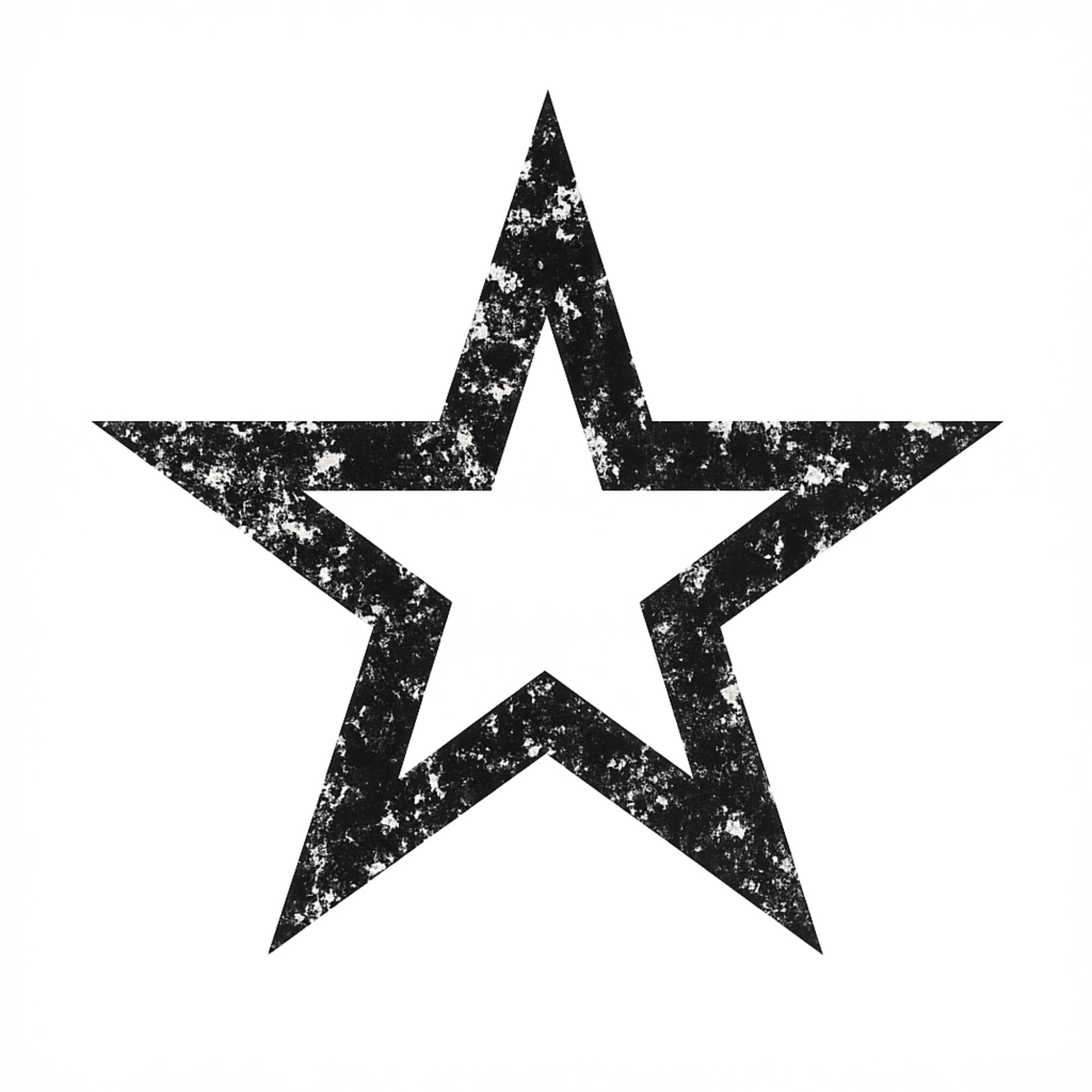 Rustic Weathered Barn Star PNG – Distressed Vintage Star Clipart for Farmhouse and Americana Crafts